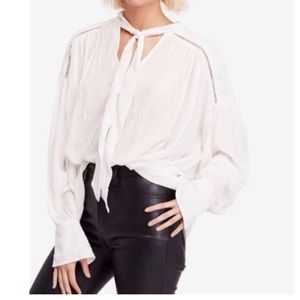 NWOT Free People White Blouse